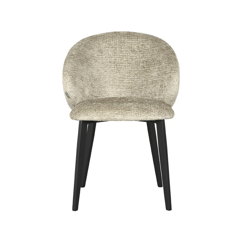Eetkamerstoel Logan - Beige - Fluweel