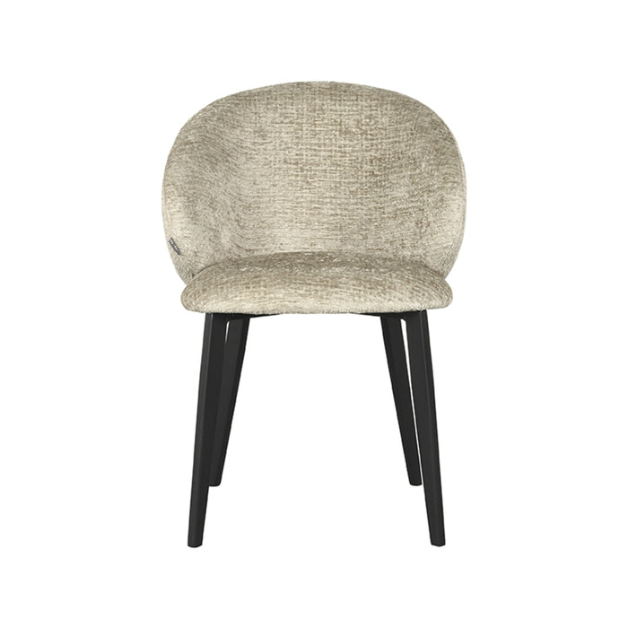 Eetkamerstoel Logan - Beige - Fluweel