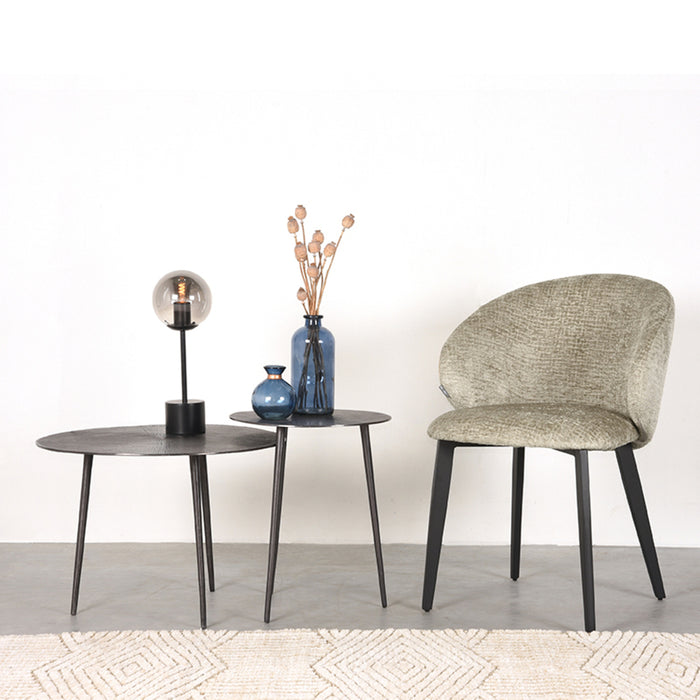 Eetkamerstoel Logan - Beige - Fluweel