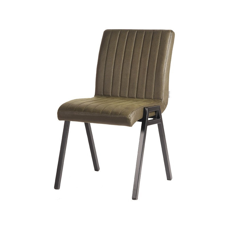 Eetkamerstoel Matz - Army green - Microfiber