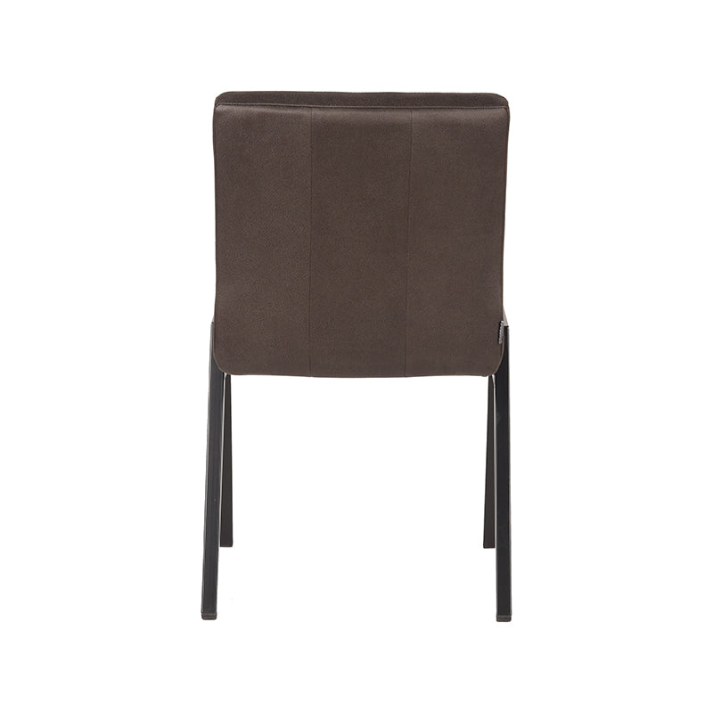 Eetkamerstoel Matz - Antraciet - Microfiber