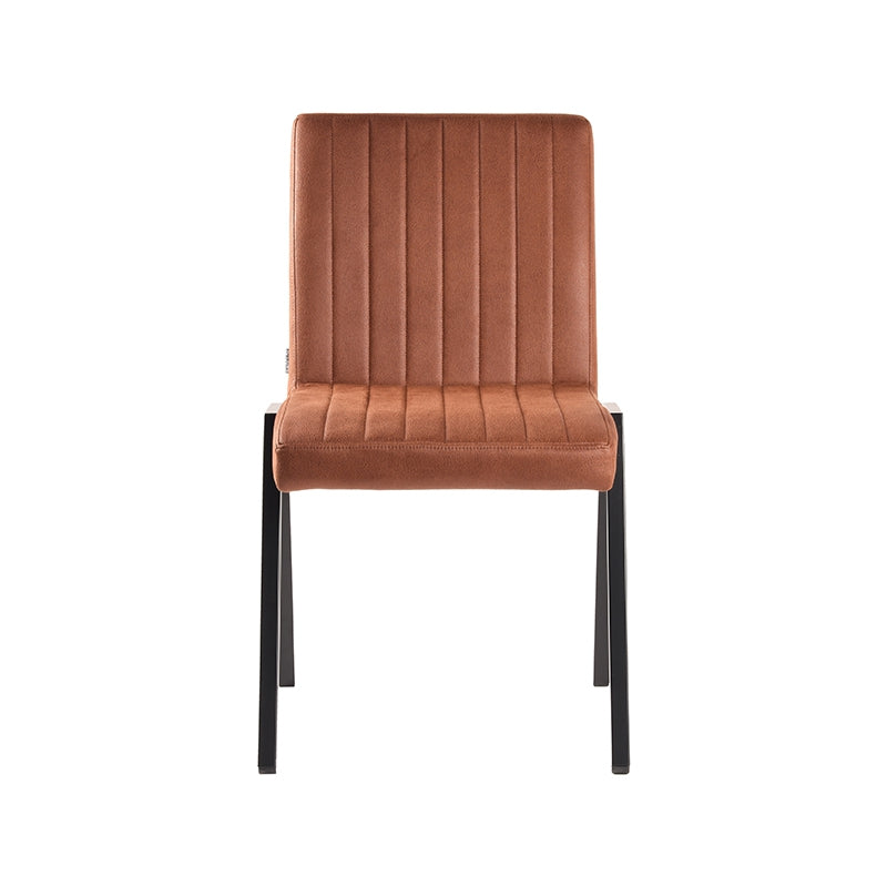 Eetkamerstoel Matz - Cognac - Microfiber