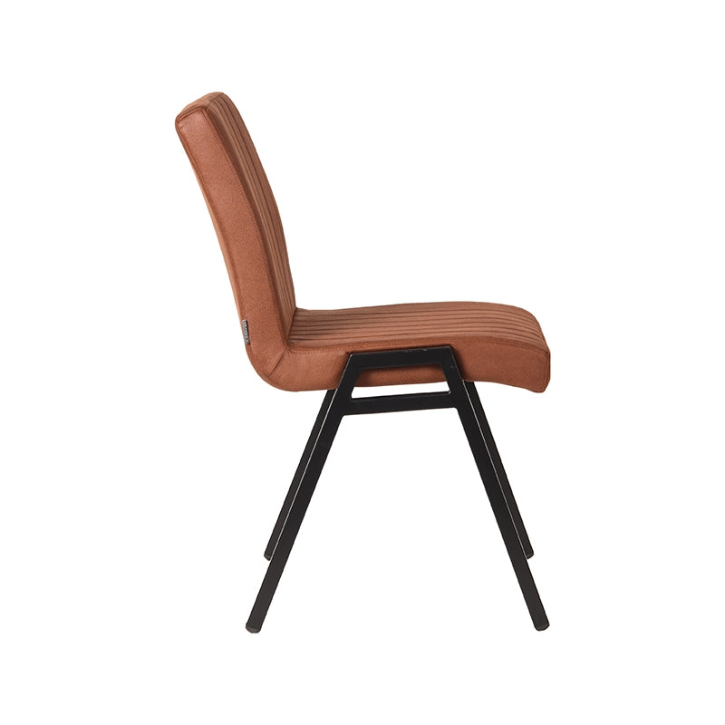 Eetkamerstoel Matz - Cognac - Microfiber