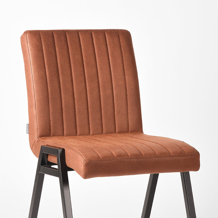 Eetkamerstoel Matz - Cognac - Microfiber
