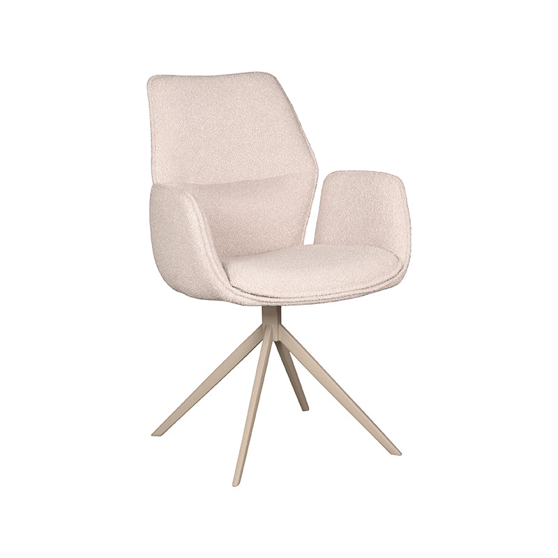 Eetkamerstoel Mellow | Naturel | Taupe onderstel