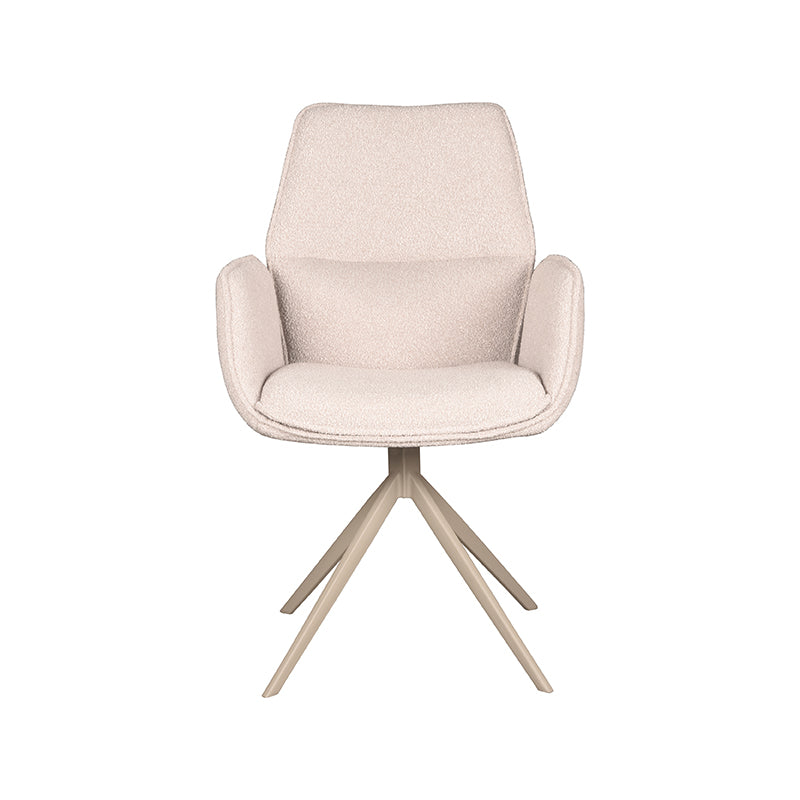 Eetkamerstoel Mellow | Naturel | Taupe onderstel