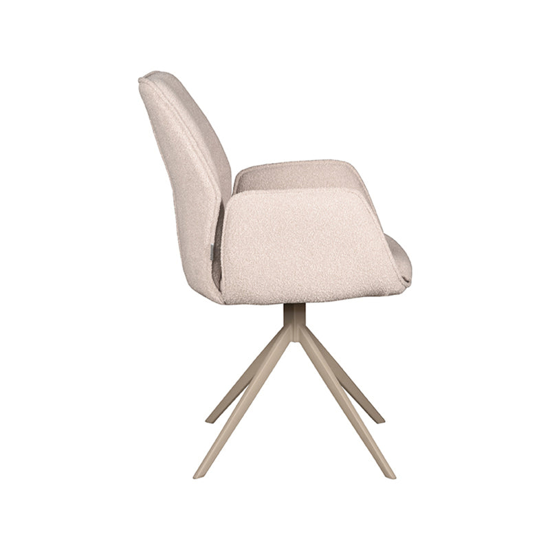 Eetkamerstoel Mellow | Naturel | Taupe onderstel