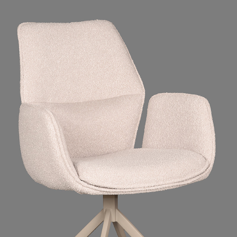 Eetkamerstoel Mellow | Naturel | Taupe onderstel