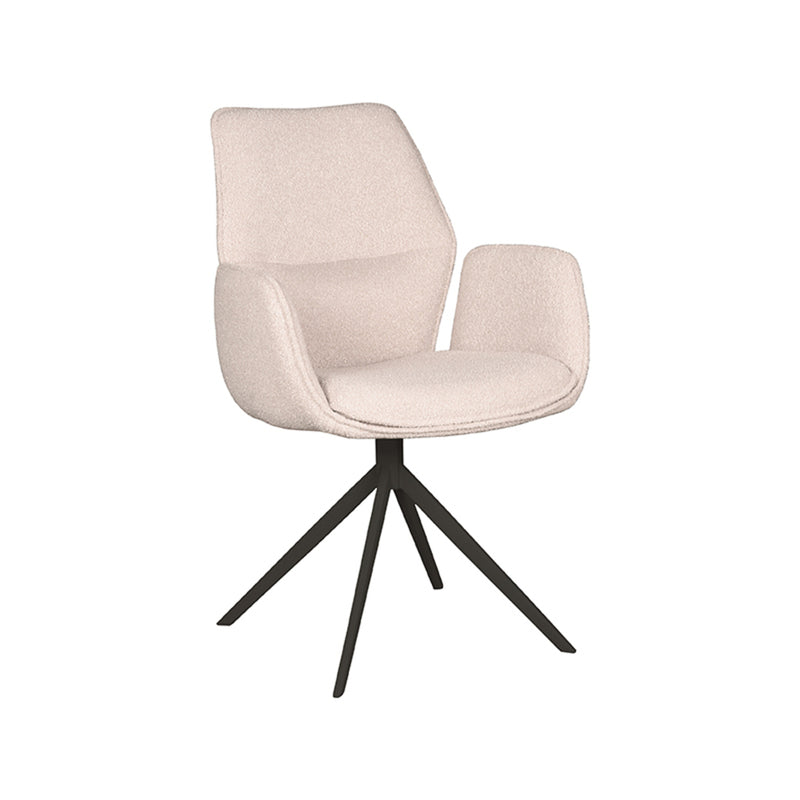 Eetkamerstoel Mellow | Naturel | Zwart onderstel
