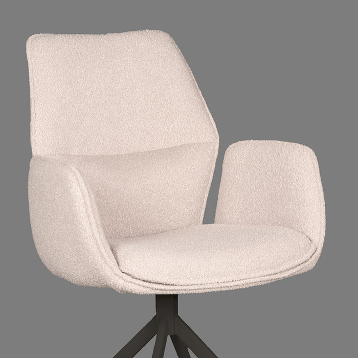 Eetkamerstoel Mellow | Naturel | Zwart onderstel