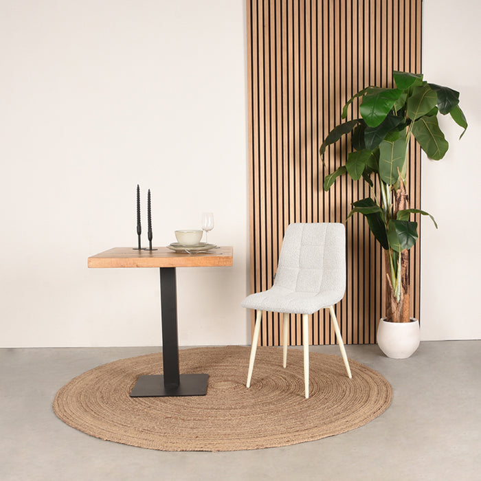 Eetkamerstoel Nino - Naturel - Boucle