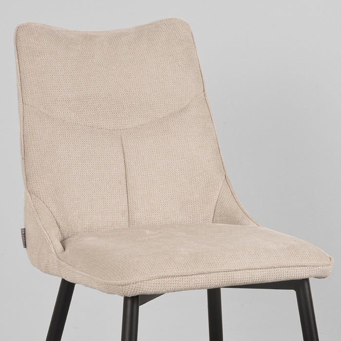 Eetkamerstoel Riv - Naturel - Synthetisch