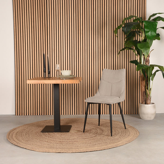 Eetkamerstoel Riv - Naturel - Synthetisch