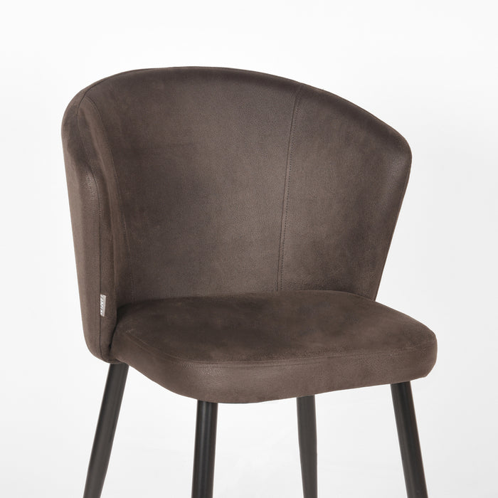 Eetkamerstoel Wave | Antraciet | Microfiber