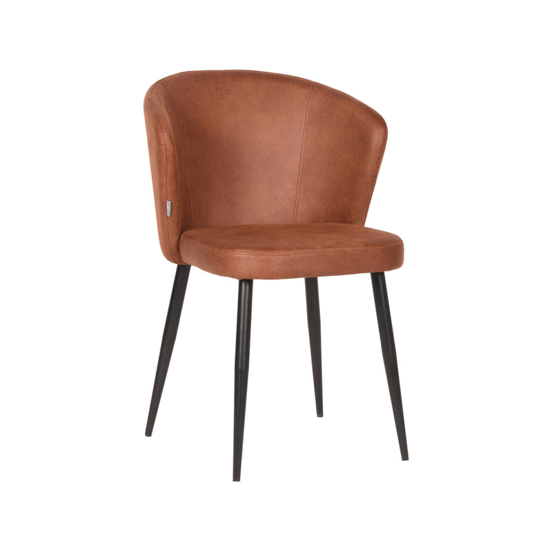 Eetkamerstoel Wave | Cognac | Microfiber