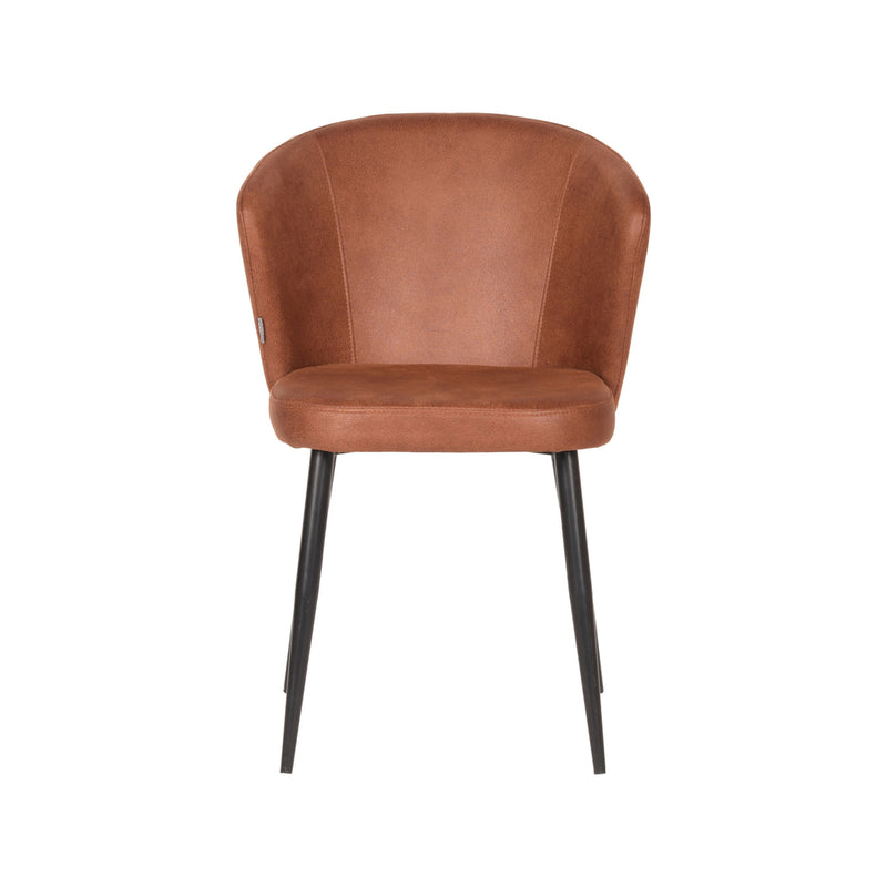 Eetkamerstoel Wave | Cognac | Microfiber