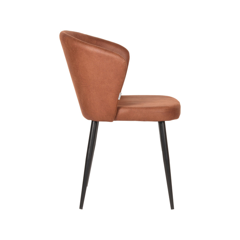 Eetkamerstoel Wave | Cognac | Microfiber