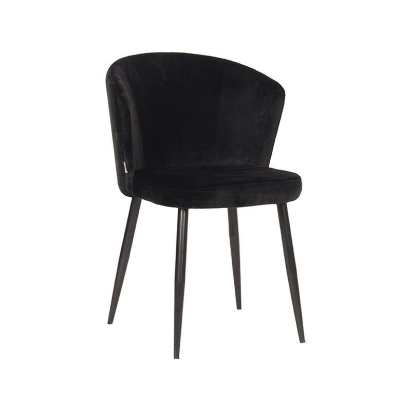 Eetkamerstoel Wave | Zwart | Fluweel