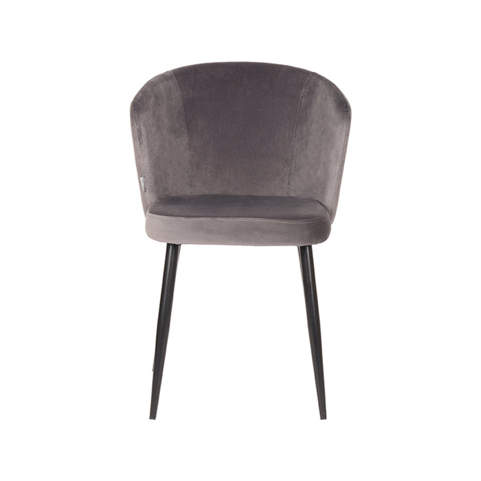 Eetkamerstoel Wave | Grijs | Fluweel