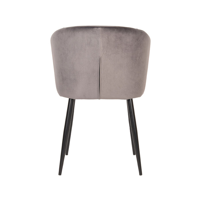 Eetkamerstoel Wave | Grijs | Fluweel