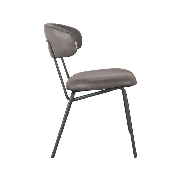 Eetkamerstoel Zack | Antraciet | Microfiber