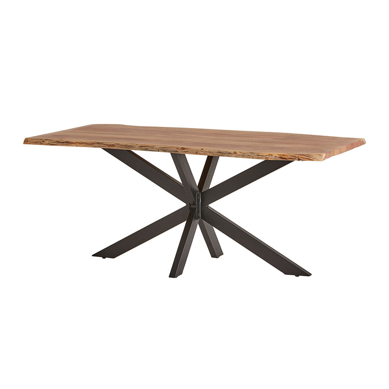 Eettafel Nebel | Massief Acaciahout - Naturel - Gelakt | 100x240