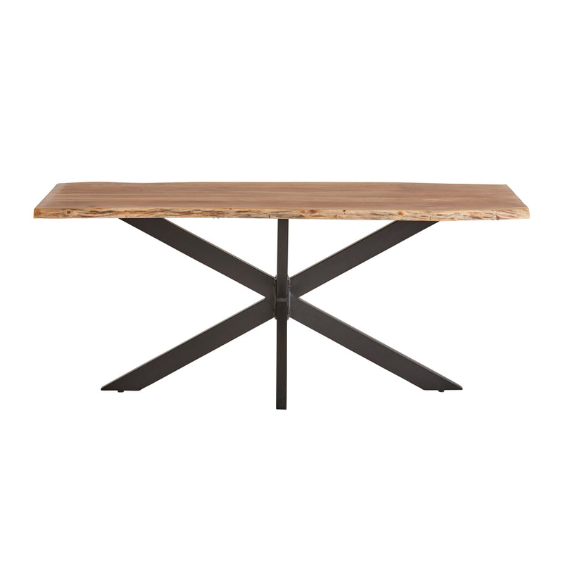 Eettafel Nebel | Massief Acaciahout - Naturel - Gelakt | 100x240