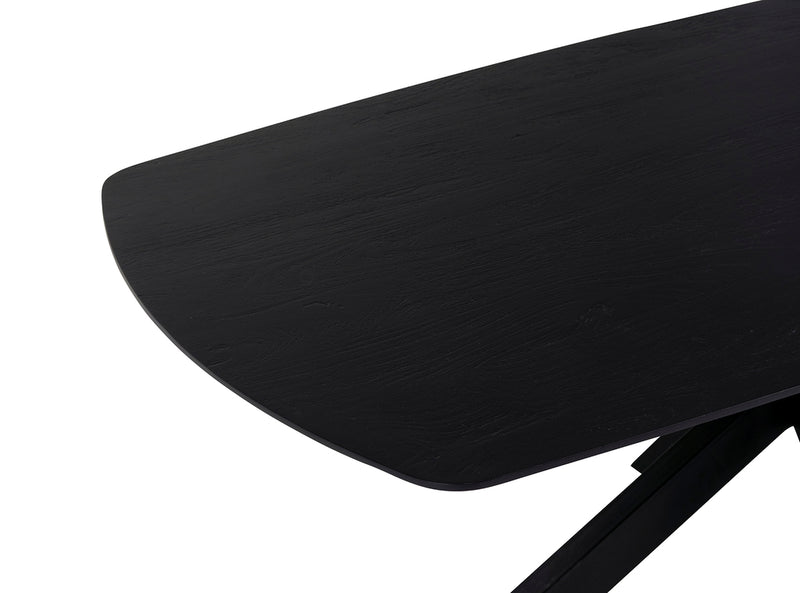 Eettafel Akagi Black | Mangohout | Deens ovaal | Matrixpoot