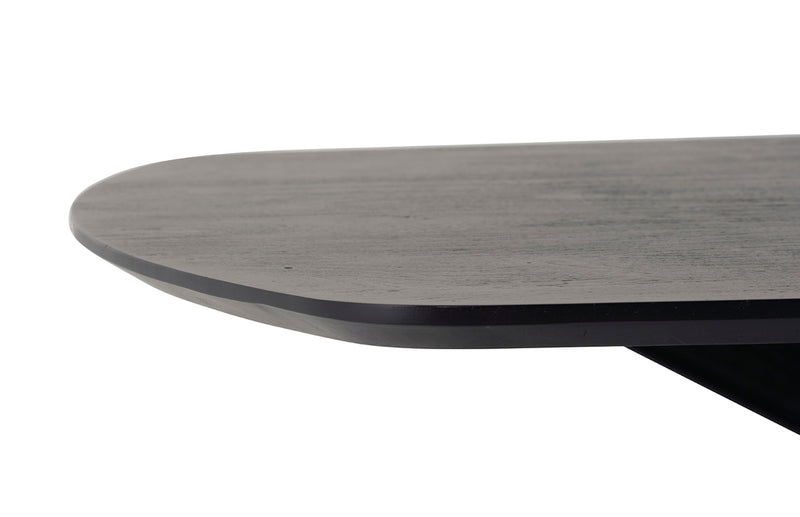 Eettafel Akagi Black | Mangohout | Deens ovaal | Matrixpoot