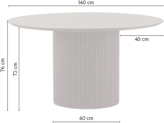 Eettafel Congo Black | Acaciahout | Rond