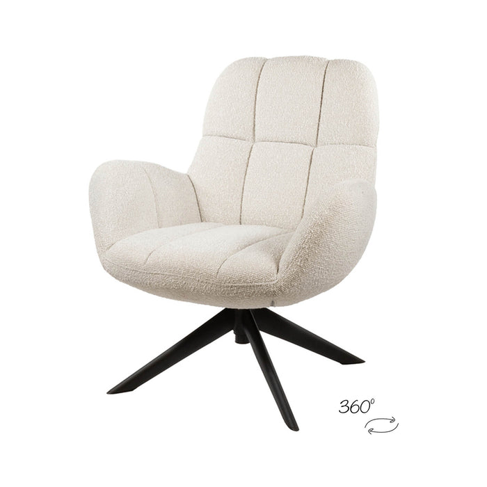 Fauteuil Elvis | draaipoot 360° | Monet | Antracite 0252