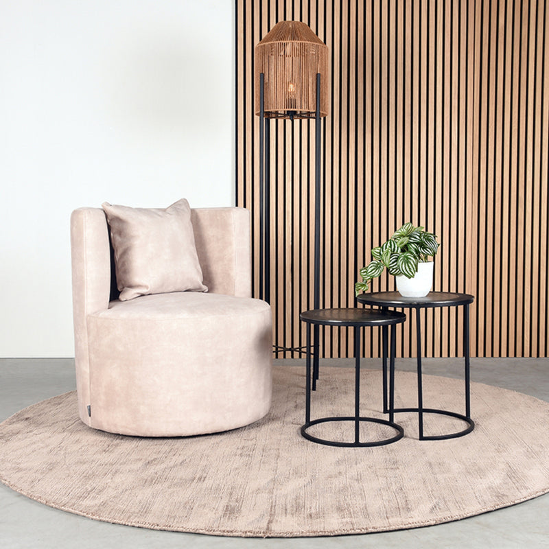 Fauteuil Evy | Naturel | Velours