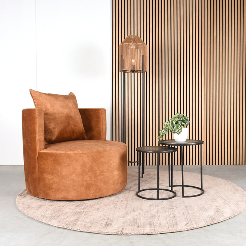 Fauteuil Evy | Oker | Velours