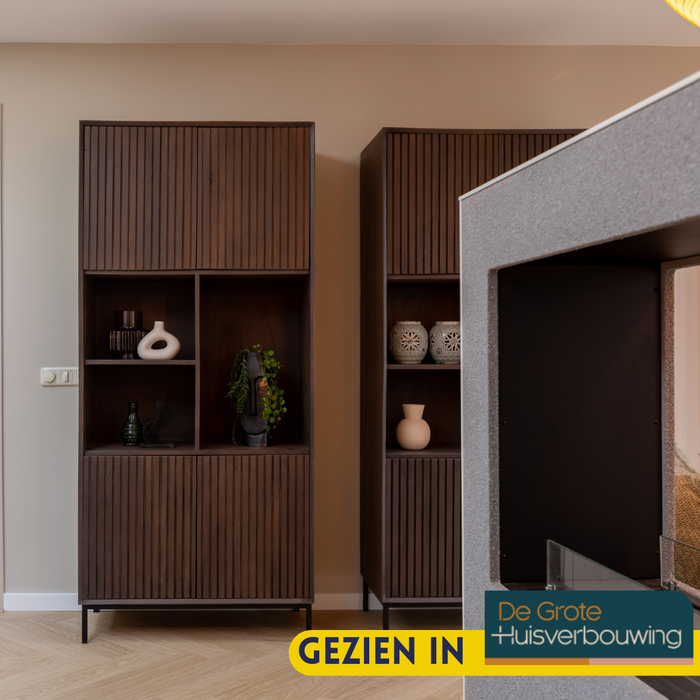 Vakkenkast Madison Walnut  | 90 cm