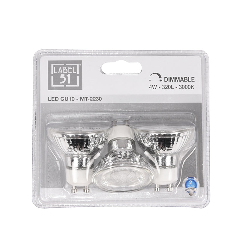 Lichtbron GU10 | Glas | 3 Stuks