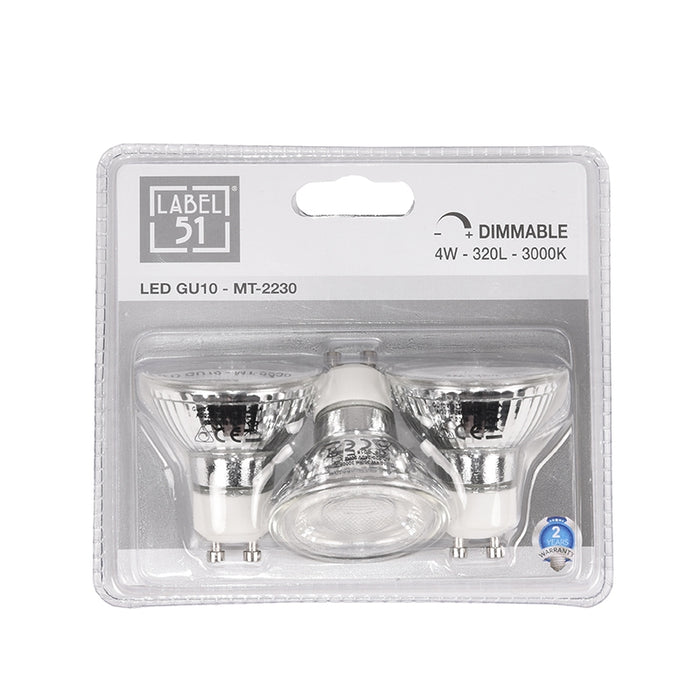 Lichtbron GU10 | Glas | 3 Stuks