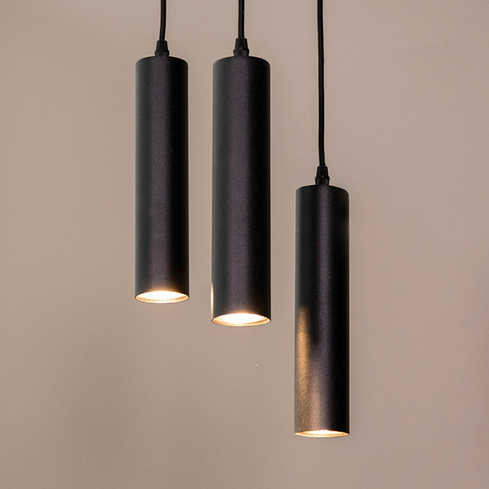 Hanglamp Ferroli | Metaal | Zwart 3 lichts