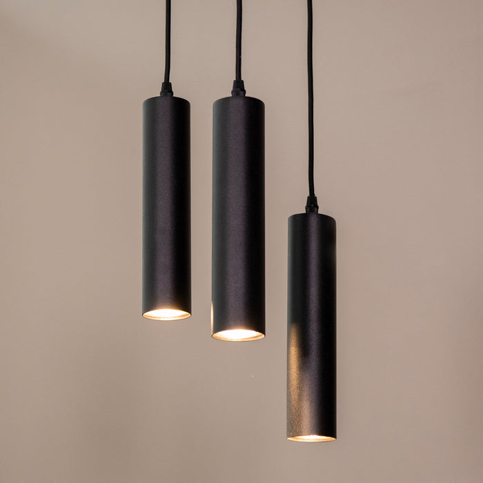 Hanglamp Ferroli | Metaal | Zwart 3 lichts