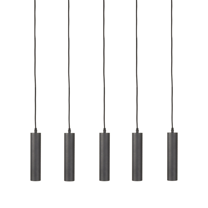 Hanglamp Ferroli | Metaal | Zwart 5 lichts