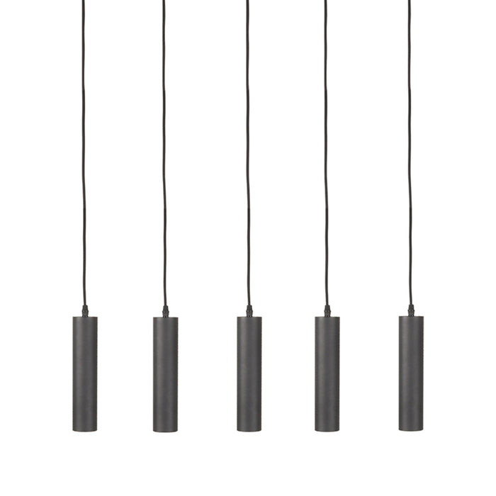 Hanglamp Ferroli | Metaal | Zwart 5 lichts