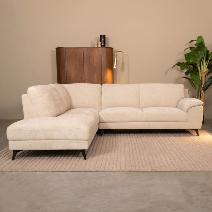 Hoekbank Santino | Links | Naturel | 257x94 215x85 cm