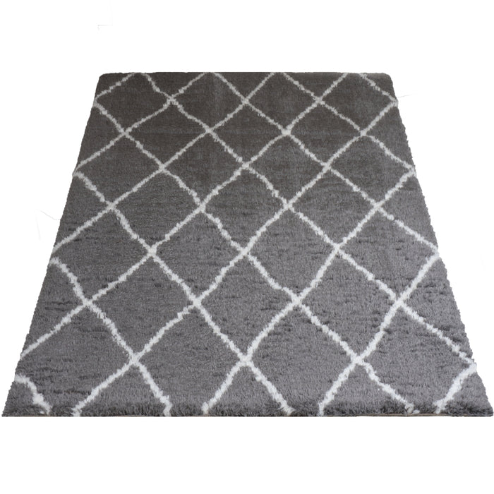 Vloerkleed Jeffie Grey 160 x 230 cm