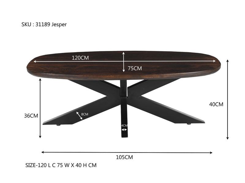 Jesper | 120 x 40 cm | Brown 120cm