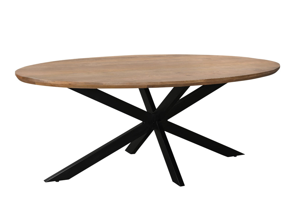 Eettafel Jesper | Mangohout | Ovaal | Matrixpoot