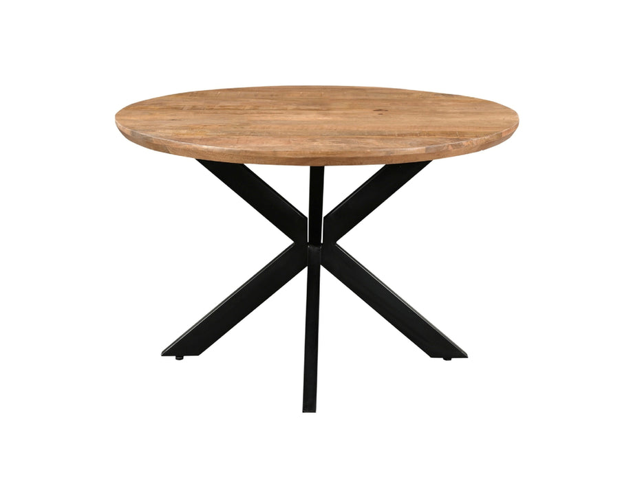 Eettafel Jesper | Mangohout | Rond | Matrixpoot