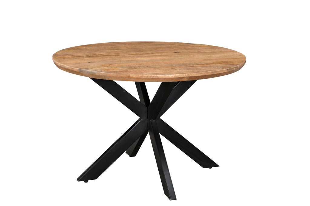Eettafel Jesper | Mangohout | Rond | Matrixpoot | 140cm