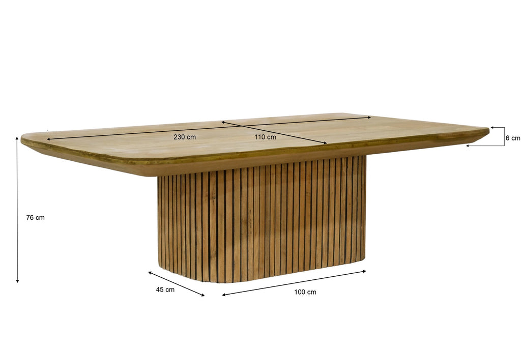 Eettafel Lausanne | Teakhout | Rechthoekig | 230cm