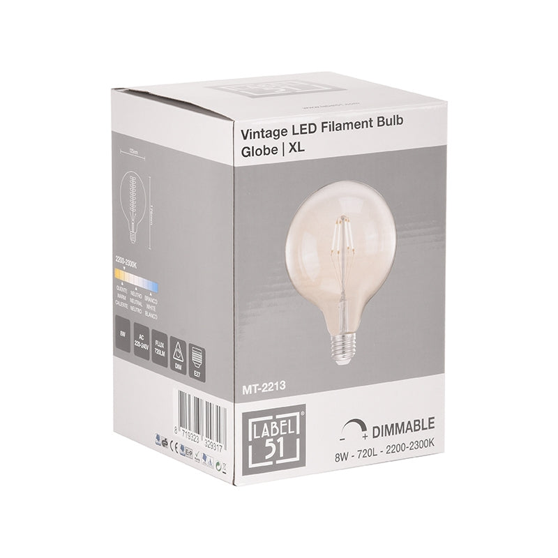 Lichtbron Led | Glas | Kooldraadlamp Bol XL