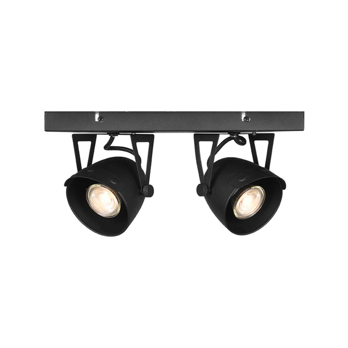 Spot Cap | Metaal | led Zwart 2 Lichts