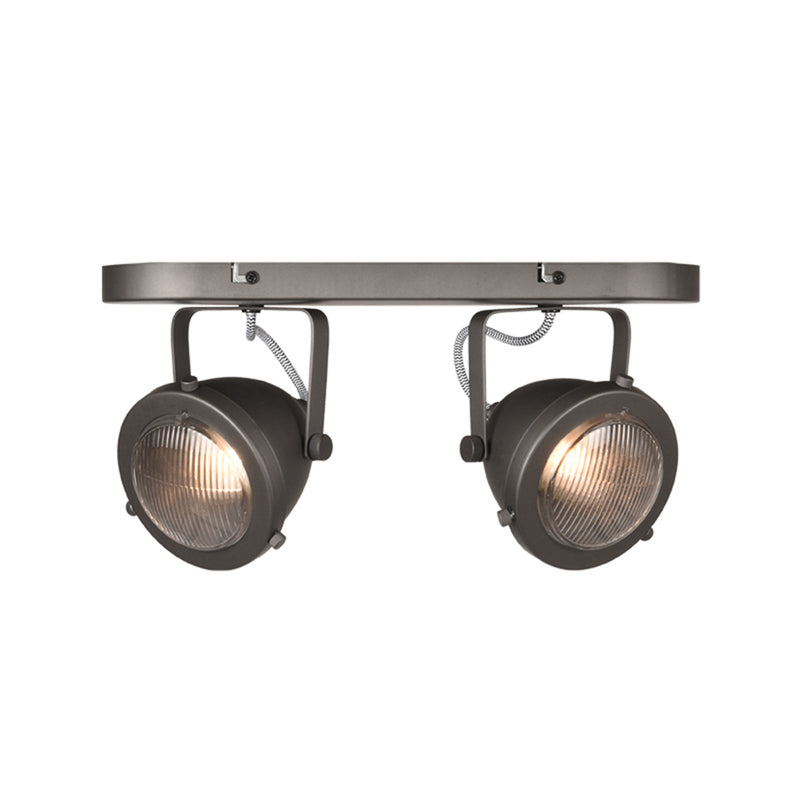 Spot Moto | Metaal | led Burned Steel 2 Lichts
